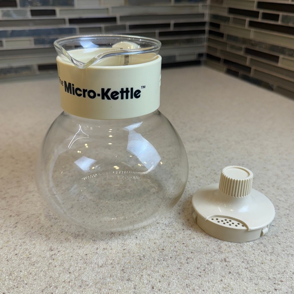 Vintage Gemco Micro-Kettle Heat‎ Resistant Glass Tea Pot & Sugar Pourer Set 6.5" - Picture 5 of 16